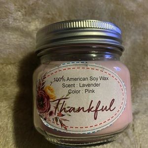 6 of 8oz Homemade Lavender Scented Candles